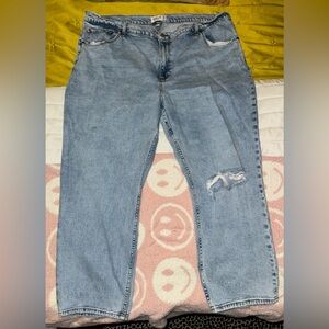 Abercrombie curve love ankle straight ultra high rise